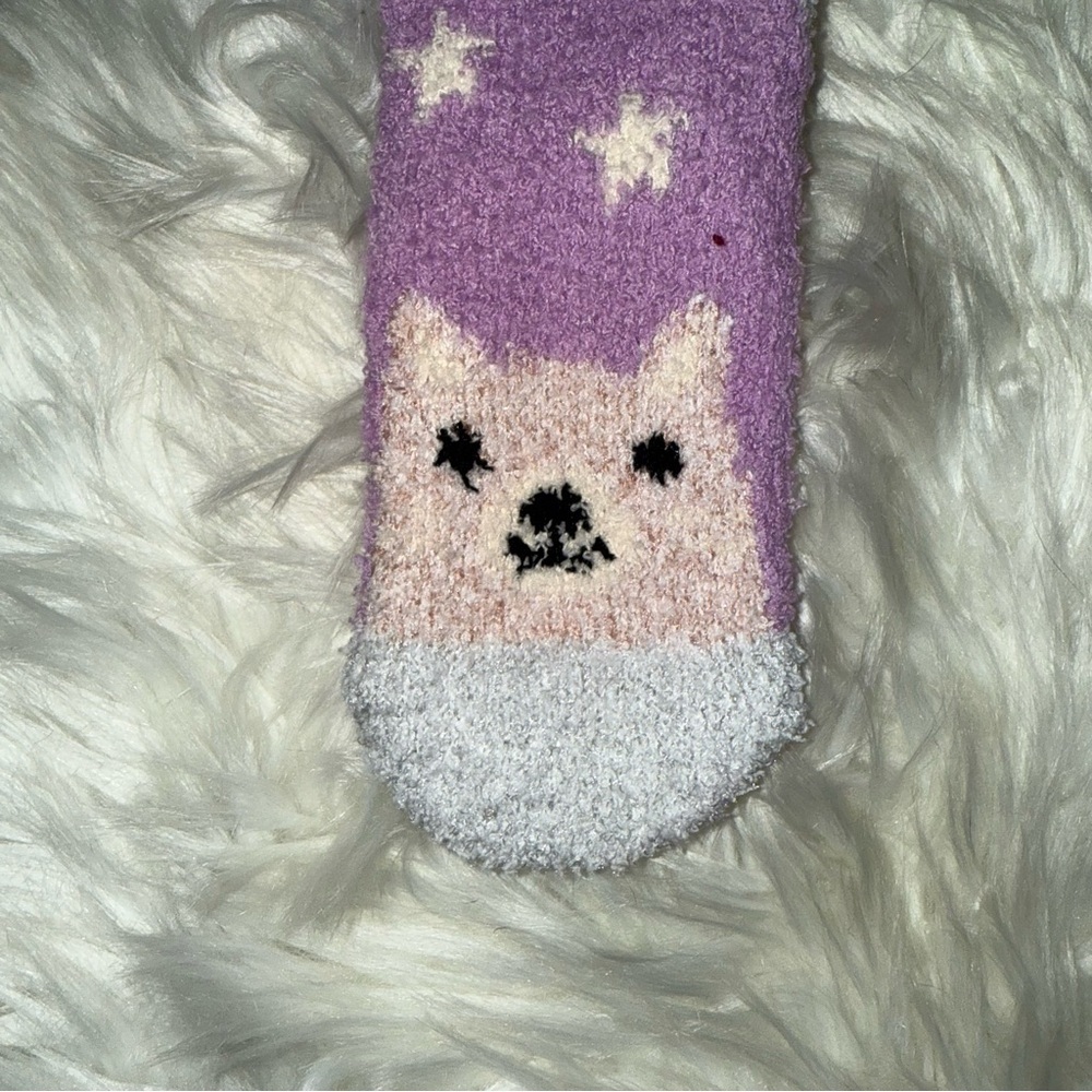 ✨✨5/$10✨✨ Kids Cozy Socks - Purple and Gray New - Picture 3 of 5
